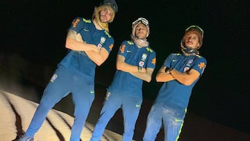 Neymar disfrut&oacute; junto a Marquinhos y Renato Augusto de una aventura en el desierto de Arabia Saud&iacute;.