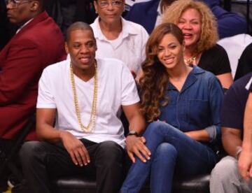 Jay-Z y Beyonce, en el Barclays Center de Brooklyn.