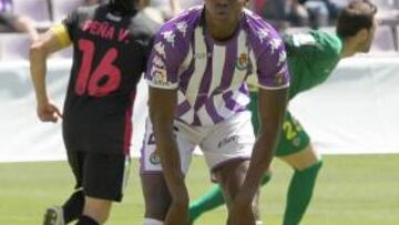 <b>MALA SUERTE. </b>Manucho que rescató un punto la semana pasada en Riazor ayer volvió a ser protagonista, aunque esta vez negativo.