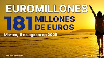 Euromillones: comprobar los resultados del sorteo de hoy, martes 5 de agosto