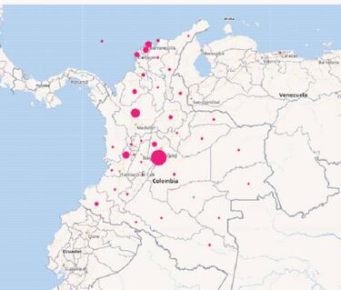 Mapa de casos y muertes por coronavirus por departamentos en Colombia: hoy, 24 de agosto