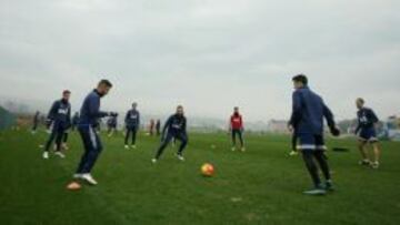 Imagen de un entrenamiento de la Ponferradina.
