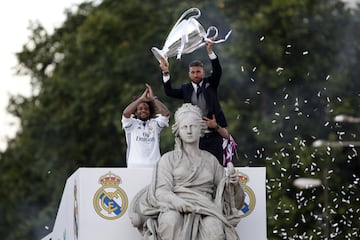 Marcelo en la celebración de la Duodécima Champions del Real Madrid.