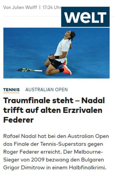 La prensa internacional, volcada con Nadal: "Revive la historia"