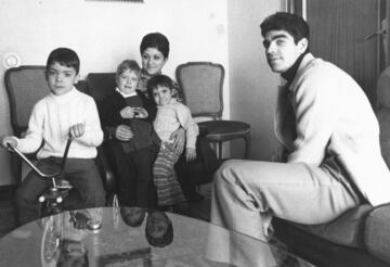 Manuel Sanchis con su familia