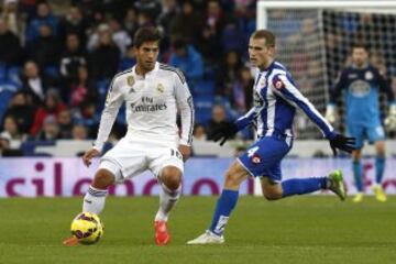 Lucas Silva en su debut como jugador del Real Madrid durante el partido de la vigésimo tercera jornada de Liga de Primera División.