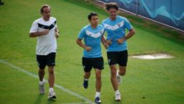 Saviola y Demichelis, tal vez rumbo a River.