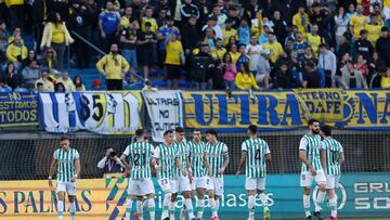 Los jugadores del Córdoba celebran el gol de Bri
