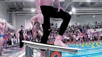 <b>EN ACCIÓN. </b>Phelps, preparado para nadar los 100 m mariposa.