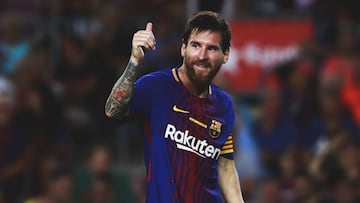 Messi con el Barcelona.