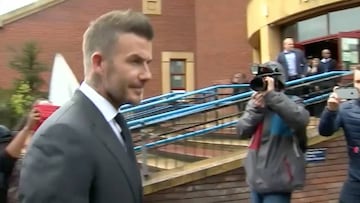 El 'paseíllo' de Beckham en el juicio: multa de seis meses sin conducir