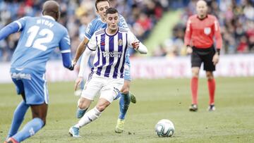 Sergi Guardiola (Real Valladolid) in action during the match La Liga match between Getafe CF vs Real Valladolid at the Coliseum Alfonso Perez stadium in Madrid, Spain, December 15, 2019 .