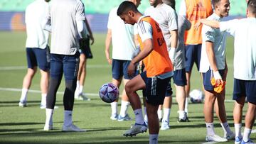 Ferran, en el entrenamiento con la Selecci&oacute;n.