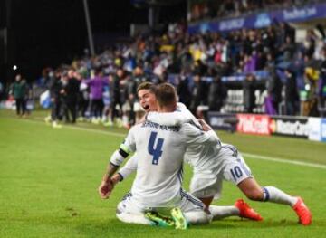 2016 European Super Cup: Real Madrid beat Sevilla 3-2 in Trondheim, Norway, courtesy of goals from Asensio, Ramos, and Carvajal. James entered the fray in the 73rd minute.