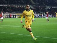 Christian Pulisic celebra un gol.