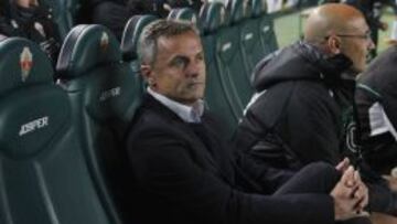 Escribá durante el partido ante el Valencia.