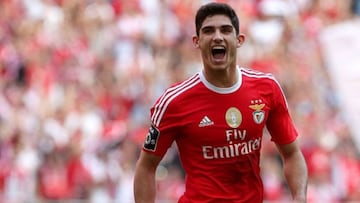 Guedes, en el Benfica.