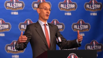 Adam Silver, comisionado de la NBA, durante la conferencia previa del All Star Game.