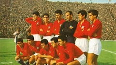 Misael Escuti; Luis Eyzaguirre, Raúl Sánchez, Carlos Contreras, Manuel Rodríguez Araneda; Jorge Toro, Eladio Rojas; Jaime Ramírez Banda, Honorino Landa, Armando Tobar, Leonel Sánchez. DT: Fernando Riera.