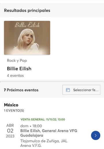 Lo que se sabe de los posibles conciertos de Billie Eilish en México