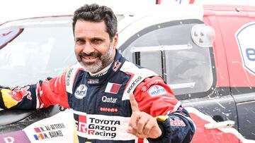 Nasser Al Attiyah, con el Toyota en el Dakar 2023.