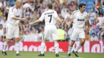 Zidane, Butragueño y Figo.