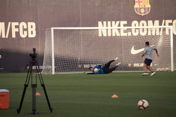 Así fue el entrenamiento de Boca en Barcelona