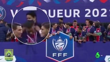 El desplante de Mbappé con Al-Khelaifi en la celebración