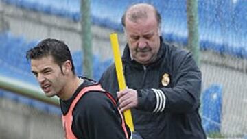 <B>NORMALIDAD</B>. Tras el incidente del partido de ida ante el Borussia, las aguas entre el delantero y el entrenador parece han vuelto a su cauce.