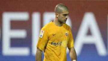 Rubén, en un partido con el Almería