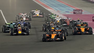 Salida del esprint del GP de Qatar de F1 2025.