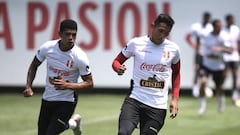 Entrenamiento en el Estadio Nacional previo a Brasil