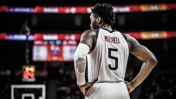 Donovan Mitchell, durante el partido contra Francia.