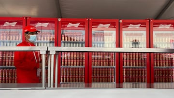 Soccer Football - FIFA World Cup Qatar 2022 - FIFA Fan Festival - Doha, Qatar - November 16, 2022 General view of a beer bar at the FIFA fan festival REUTERS/Muath Freij