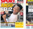 Ansu ya le roba a Messi portadas en Barcelona