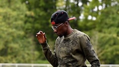 Dedicated followers of fashion as 'Les Bleus' arrive at Clairefontaine