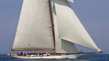 El &#039;Cambria&#039;, con sus 40 metros de eslora es uno de los dos &#039;gigantes&#039; en la Ille Balears Classics que se inicia ma&ntilde;ana.