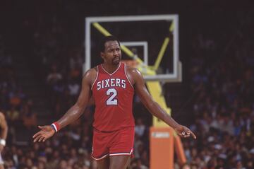 Moses Malone jugador de los Philadelphia 76ers