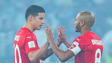 James Rodríguez, volante de Al Rayyan, estuvo presente en la final de la Copa del Emir ante Al Sadd, equipo que se quedó con la copa tras ganar en penales