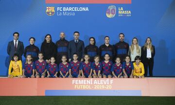 Equipo del FC Barcelona alevín F femenino.