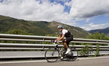 Miguel Induráin durante un acto promocional de La Vuelta a España 2017.