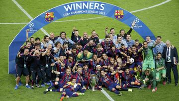 El Barcelona campeón de la Champions 2015 tras vencer a la Juventus en la final.