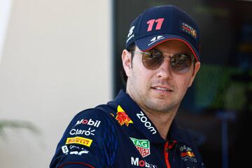 BAHRAIN, BAHRAIN - FEBRUARY 23: Sergio Perez of Mexico and Oracle Red Bull Racing during day one of F1 Testing at Bahrain International Circuit on February 23, 2023 in Bahrain, Bahrain. (Photo by Qian Jun/MB Media/Getty Images)