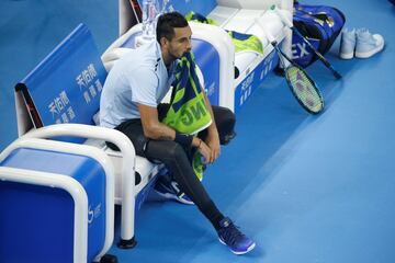 Nick Kyrgios después de terminar el partido.