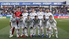 El once del Real Madrid en El Alcoraz.