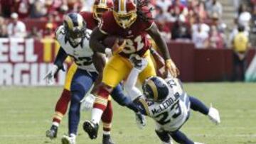 Matt Jones, corredor de los Washington Redskins, jugó un partido extraordinario.