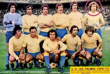 Defendi¨® los colores de Las Palmas desde 1974 hasta 1977.