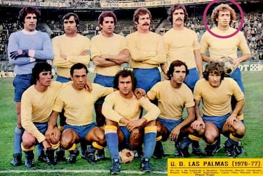Defendió los colores de Las Palmas desde 1974 hasta 1977.