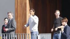 Nadal, saliendo del memorial de Johan Cruyff. 