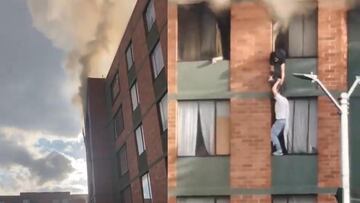 Hombre que salvó a mujer y a su mascota de un incendio dio su testimonio